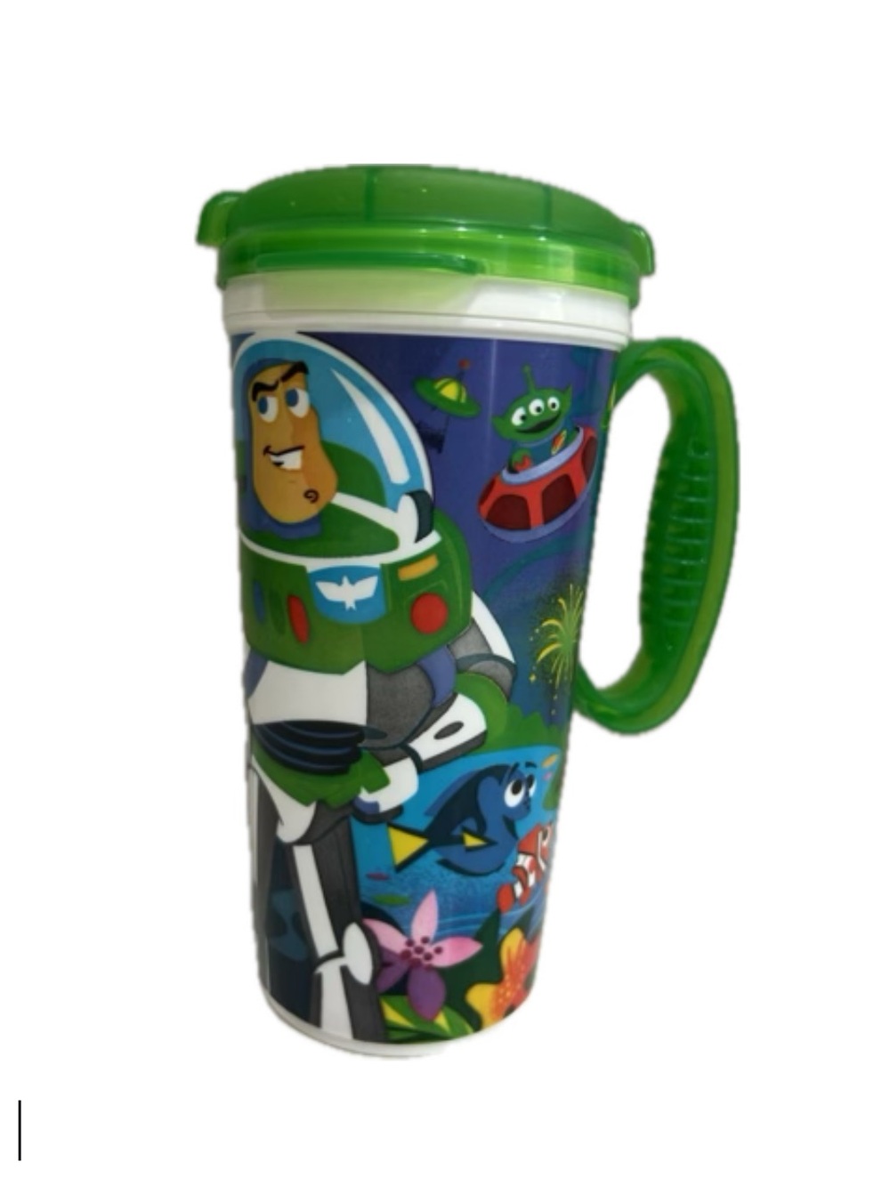 Walt Disney World Parks Refillable Mug Buzz Lightyear Lightning McQueen Pixar
